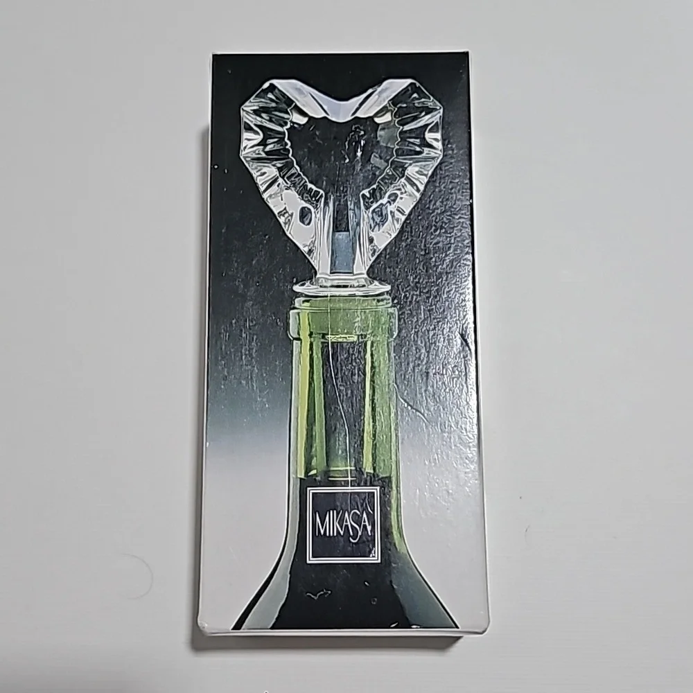 NIB MIKASA VENUS LEAD NEW CRYSTAL WINE VINTAGE BOTTLE STOPPER